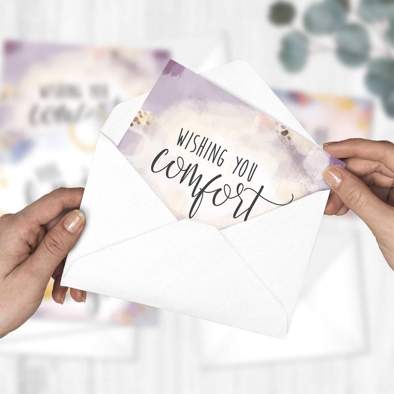 Canopy Street Simple Sentiments Greeting Cards / 25 Encouragement Card Pack With White Envelopes / 5 Thoughtful Designs / 5" x 7" Sympathy Thinking Of You Cards - Image 4